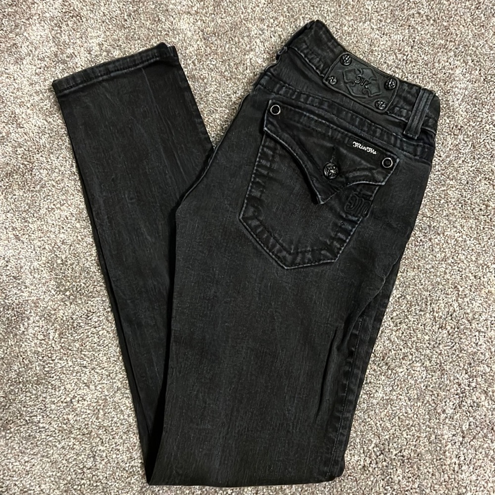 Miss Me Black Skinny Jeans, Size 29